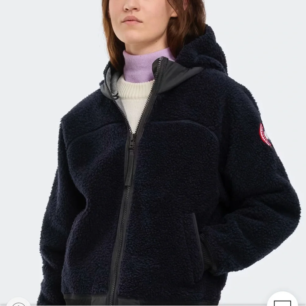Canada Goose Atlantic Navy Simcoe Oversized Hoodie Kind High Pile Fleece - Picture 5 of 8